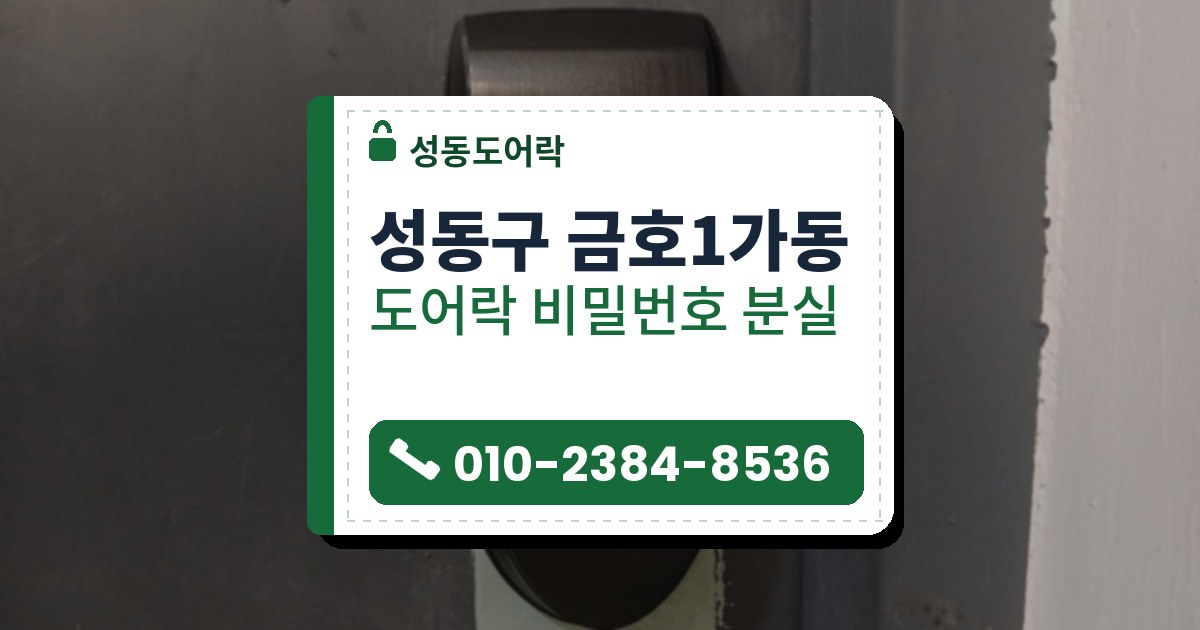성동구 금호1가동 도어락 비밀번호 분실 — 성동도어락 안내 그림